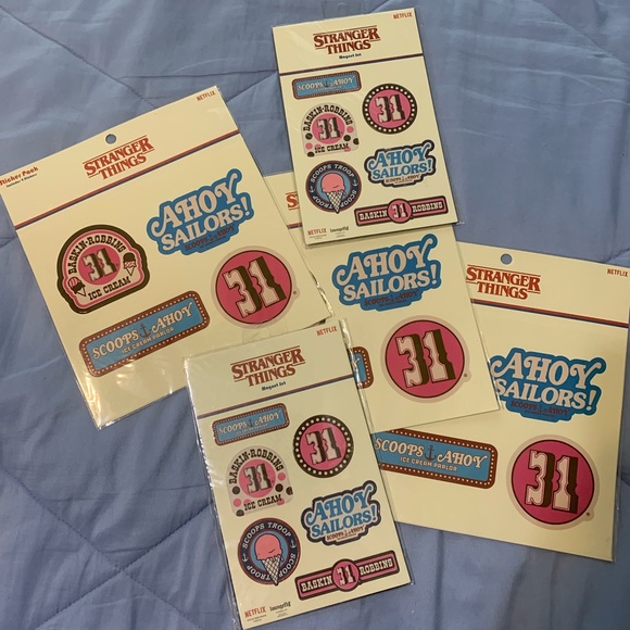 Stranger Things x Baskin Robbins Sticker and Magnet Collection - Picture 1 of 3